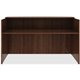 Lorell Reception Desk - 72" x 36"42.5" , 0.1" Edge - Material: Metal - Finish: Walnut, Laminate