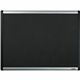Lorell Black Mesh Fabric Covered Bulletin Boards - 48" Height x 72" Width - Fabric Surface - Black Anodized Aluminum Frame - 1 E