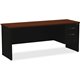 Lorell Walnut Laminate Commercial Steel Right-pedestal Credenza - 2-Drawer - 72" x 24" , 1.1" Top - 2 x Box, File Drawer(s) - Si