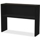 Lorell Modular Desk Series Black Stack-on Hutch - 48" - Material: Steel - Finish: Black - Grommet, Cord Management