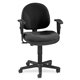 Lorell Millenia Pneumatic Adjustable Task Chair - Black Seat - Black Back - 1 Each