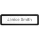 Lorell Recycled Plastic Cubicle Nameplate - 1 Each - 0.9" Width x 2.7" Height - Wall - Plastic - Black