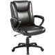 SOHO High-back Leather Chair - Black Bonded Leather Seat - Black Bonded Leather Back - High Back - 5-star Base - 1 Each
