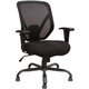 SOHO Big & Tall Mesh Back Chair - Black Fabric Seat - Black Back - 5-star Base - 1 Each