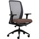 Lorell Executive Mesh Back/Fabric Seat Task Chair - Beige Crepe Fabric Seat - High Back - Armrest - 1 Each