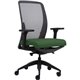 Lorell Executive Mesh Back/Fabric Seat Task Chair - Green Crepe Fabric Seat - High Back - Armrest - 1 Each