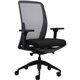 Lorell Executive Mesh Back/Fabric Seat Task Chair - Black Vinyl Seat - High Back - Armrest - 1 Each