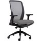 Lorell Executive Mesh Back/Fabric Seat Task Chair - Gray Vinyl Seat - High Back - Armrest - 1 Each