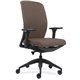 Lorell Executive Chairs with Fabric Seat & Back - Beige Fabric Seat - Beige Fabric Back - High Back - Armrest - 1 Each