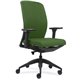 Lorell Executive Chairs with Fabric Seat & Back - Green Fabric Seat - Green Fabric Back - Black Frame - High Back - Armrest - 1 
