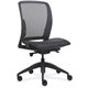 Lorell Mid-Back Chair with Mesh Seat & Back - Mid Back - Black - 1 Each