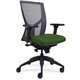 Lorell High-Back Mesh Chairs with Fabric Seat - Fern Green Fabric, Foam Seat - High Back - Black - 1 Each