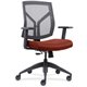 Lorell Mesh Back/Fabric Seat Mid-Back Task Chair - Orange Fabric, Foam Seat - Black Frame - Mid Back - 1 Each
