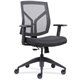 Lorell Mesh Back/Fabric Seat Mid-Back Task Chair - Black Vinyl, Foam Seat - Black Frame - Mid Back - 1 Each