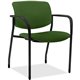 Lorell Contemporary Stacking Chair - Fern Foam, Crepe Fabric Seat - Fern Foam, Crepe Fabric Back - Powder Coated, Black Tubular 