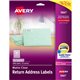 Avery Easy Peel Return Address Labels - 1/2" Width x 1 3/4" Length - Permanent Adhesive - Rectangle - Laser - Clear - Film - 80 
