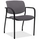 Lorell Stack Chairs with Vinyl Seat & Back - Ash Foam, Fabric Seat - Ash Foam, Fabric Back - Powder Coated, Black Tubular Steel 