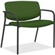 Lorell Bariatric Guest Chairs with Fabric Seat & Back - Fern Steel, Crepe Fabric Seat - Fern Steel Back - Powder Coated, Black T