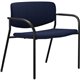 Lorell Bariatric Guest Chairs with Fabric Seat & Back - Dark Blue Steel, Crepe Fabric Seat - Dark Blue Steel Back - Powder Coate