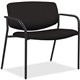 Lorell Bariatric Guest Chairs with Vinyl Seat & Back - Black Foam, Vinyl Seat - Black Foam, Vinyl Back - Powder Coated, Black Tu