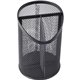 Lorell Mesh Desktop Organizer - 6.1" Height x 4.1" Width4.1" Length%Desktop - Black - Metal - 1 Each
