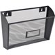 Lorell Black Mesh Wire Wall Pocket - 6.6" Height x 12.6" Width x 4.8" Depth - Black - 1 Each