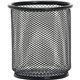 Lorell Black Mesh/Wire Pencil Cup Holder - 3.5" x 3.9" x - Steel - 1 Each - Black
