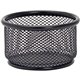 Lorell Black Mesh/Wire Paper Clip Holder - 3.8" x 2.1" x - Steel - 1 Each - Black