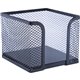 Lorell Black Mesh/Wire Memo Holder - Support 3" x 3" Media - Steel - 1 Each - Black
