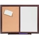 Lorell Dry-Erase/Bulletin Combo Board - 36" (3 ft) Width x 48" (4 ft) Height - Melamine Surface - Mahogany Wood Frame - 1 Each