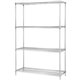 Lorell Industrial Chrome Wire Shelving Starter Kit - 36" Width x 18" Depth - Steel - Chrome