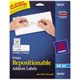 Avery Repositionable Address Labelss - Sure Feed Technology - 1" Width x 2 5/8" Length - Rectangle - Inkjet - White - Paper - 30