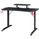 Lorell Gaming Desk - Powder Coated Base - 127 lb Capacity - 36" Height x 48" Width x 26" Depth - Assembly Required - Black - 1 E