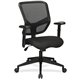 Lorell Executive Mesh Mid-Back Chair - Black Fabric Seat - Black Back - 5-star Base - 1 Each