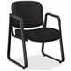 Lorell Black Fabric Guest Chair - Black Fabric, Plywood Seat - Black Fabric, Plywood Back - Metal Frame - Sled Base - Black - 1 