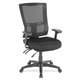 Lorell High-Back Mesh Chair - Black Fabric Seat - Black Nylon Back - 5-star Base - Black - 1 Each