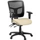 Lorell Ergomesh Mid Back Swivel Mesh Chair - Dillon Buff Antimicrobial Vinyl Seat - Black Mesh Back - Black Frame - Mid Back - 5
