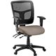 Lorell Ergomesh Mid Back Swivel Mesh Chair - Dillon Stratus Antimicrobial Vinyl Seat - Black Mesh Back - Black Frame - Mid Back 