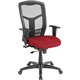 Lorell Executive High-back Swivel Chair - Real Red Fabric Seat - Steel Frame - Real Red - 1 Each
