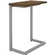 Lorell Guest Area Cantilever Table - For - Table TopWalnut Rectangle Top - Cantilever Base - 9.90" Table Top Length x 17.40" Tab