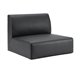 Lorell Contemporary Collection Single Seat Sofa - 25.5" x 25.5"19.6" - Material: Polyurethane - Finish: Black