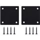 Lorell Mounting Plate for Modular Device - Black - 2 Pack