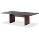 Lorell Essentials Series Mahogany Conference Table - For - Table TopLaminated Rectangle, Mahogany Top - Panel Leg Base - 2 Legs 
