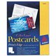 Avery Sure Feed Postcards - 97 Brightness - 6" x 4" - 80 / Box - Perforated, Heavyweight, Rounded Corner, Uncoated - White