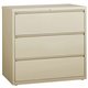 Lorell 3-Drawer Putty Lateral Files - 42" x 18.6" x 40.3" - 3 x Drawer(s) for File - Letter, Legal, A4 - Lateral - Locking Drawe