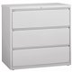 Lorell 3-Drawer Light Gray Lateral Files - 42" x 18.6" x 40.3" - 3 x Drawer(s) for File - Letter, Legal, A4 - Lateral - Locking 