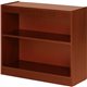 Lorell Two Shelf Panel Bookcase - 36" x 12" x 0.8" x 30" - 2 Shelve(s) - 1 Adjustable Shelf(ves) - Material: Veneer - Finish: Ch