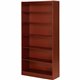 Lorell Six Shelf Panel Bookcase - 36" x 12" x 0.8" x 72" - 6 Shelve(s) - 5 Adjustable Shelf(ves) - Material: Veneer - Finish: Ch