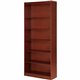 Lorell Six Shelf Panel Bookcase - 36" x 12" x 0.8" x 84" - 6 Shelve(s) - 5 Adjustable Shelf(ves) - Material: Veneer - Finish: Ch