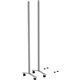 Lorell Adaptable Panel Legs - 18.8" Width x 2" Depth x 71" Height - Aluminum - Silver